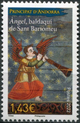 Андорра Французская. 2022. Рождество (Почтовая марка. MNH OG)
