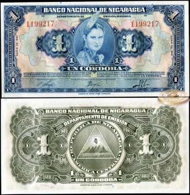 Никарагуа. 1 кордоба (Unc) 1941