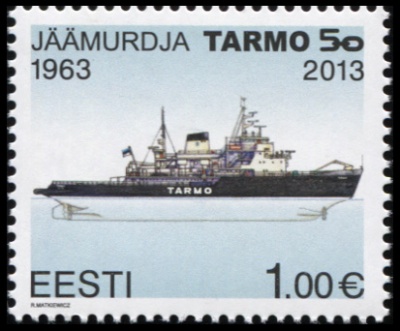 Эстония. 2013. 50 лет ледоколу Tarmo (Почтовая марка. MNH OG)