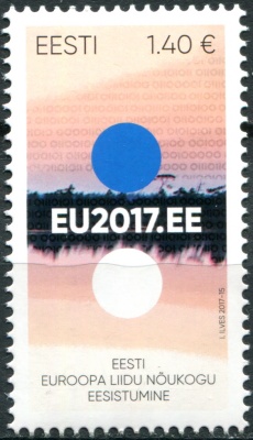 Эстония. 2017. Председательство Эстонии в Совете ЕС (Почтовая марка. MNH OG)