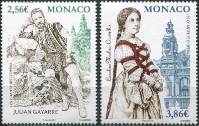Монако. 2021. Оперные певцы (VII) (Серия Почтовых марок. MNH OG)