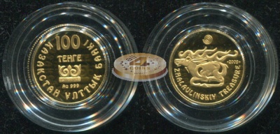 Казахстан. 100 тенге. 2009 (Proof. Золото)