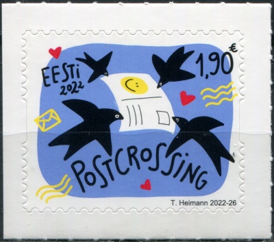 Эстония. 2022. Посткроссинг (Почтовая марка. MNH OG)