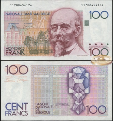 Бельгия. Банкнота 100 франков. ND(1982). Unc. Бумага. Кат.# P.142a