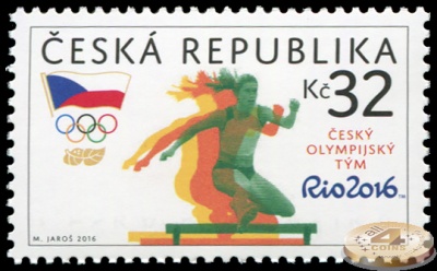 Чехия. 2016. XXXI Олимпийские игры в Рио-де-Жанейро  (Почтовая марка. MNH OG)