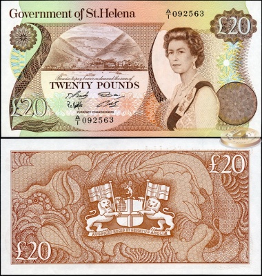Остров Святой Елены. 20 фунтов (Unc) 1986