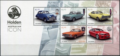 Австралия. 2021. Автомобили компании Holden (Почтовый блок. MNH OG)