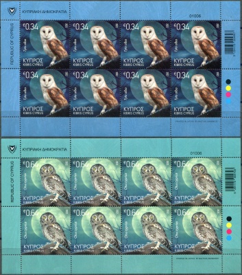 Кипр. 2022. Совы Кипра (Серия Малых листов. MNH OG)