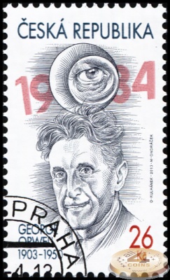Чехия. 2013. Джордж Оруэлл [1903-1950] (Почтовая марка. CTO Гашеная)