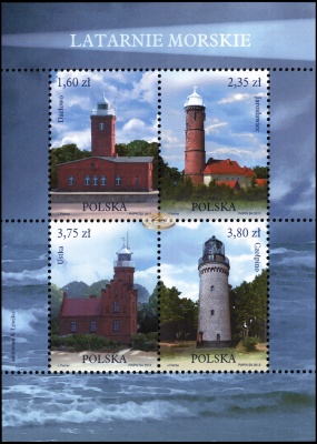 Польша. 2013. Маяки 2013 (Малый лист. MNH OG)
