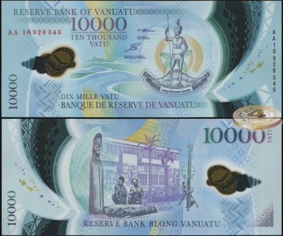 Вануату. 10000 вату (Unc. Пластик) 2010