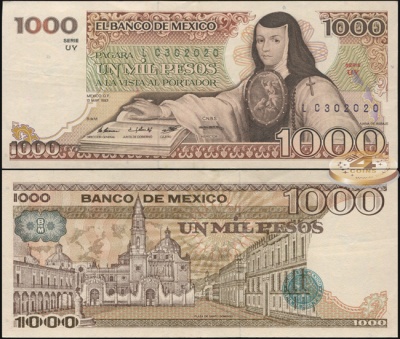 Мексика. 1000 песо (Unc) 1983