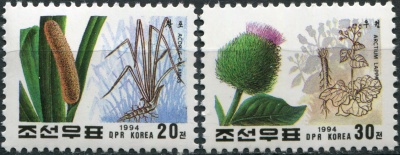 КНДР. 1994. Лекарственные растения (Серия Почтовых марок. MNH OG)