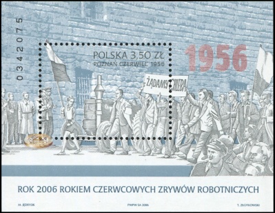 Польша. 2006. 50 лет июньскому восстанию рабочих в Познани (Блок. MNH OG)