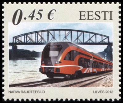Эстония. 2012. Железнодорожные мосты (Почтовая марка. MNH OG)
