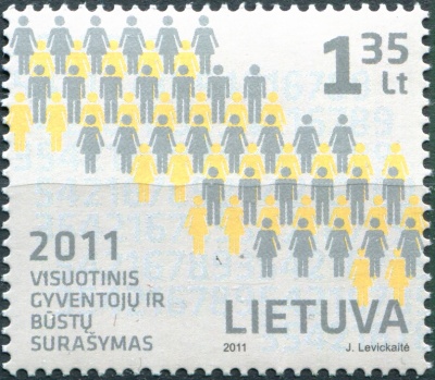 Литва. 2011. Всеобщая перепись населения и жилищного фонда (Почтовая марка. MNH OG)