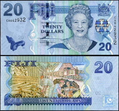 Фиджи. 20 долларов (Unc) 2007