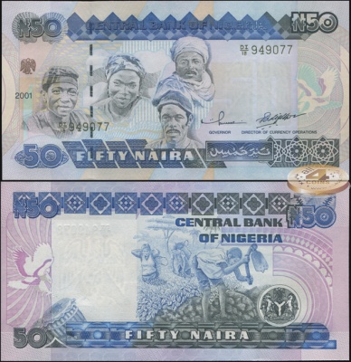 Нигерия. 50 найра (Unc) 2001