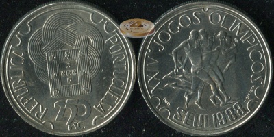 Португалия. 250 эскудо. 1988 (Unc)