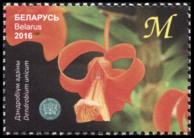 Беларусь. 2016. Дендробиум единственный (Почтовая марка. MNH OG)