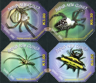 Папуа Новая Гвинея. 2010. Пауки (Серия. MNH OG)