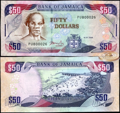 Ямайка. 50 долларов (Unc) 2009