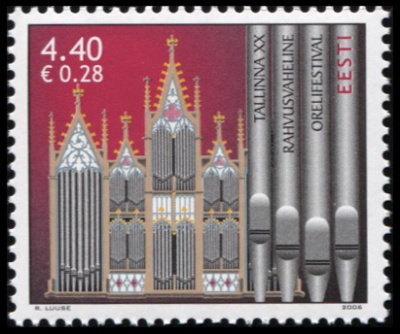 Эстония. 2006. 20-й Международный фестиваль Органной музыки (Почтовая марка. MNH OG)