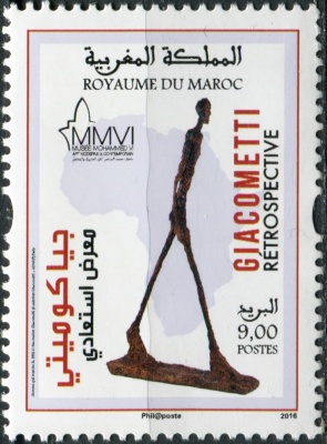 Марокко. 2016. Ретроспектива Альберто Джакометти (Почтовая марка. MNH OG)