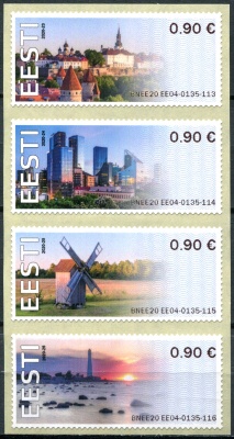 Эстония. 2020. Достопримечательности Эстонии (Серия Почтовых марок. MNH OG)