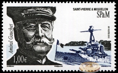 Сен-Пьер и Микелон. 2015. Адмирал Гоше (Почтовая марка. MNH OG)