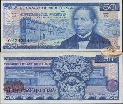 Мексика. 50 песо (Unc) 1986