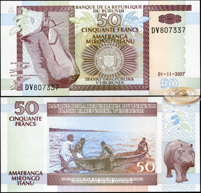 Бурунди. 50 франков (Unc) 2007