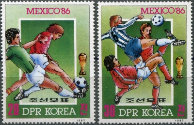 КНДР. 1985. Чемпионат мира по футболу 1986 года, Мексика (Серия Почтовых марок. MNH OG)