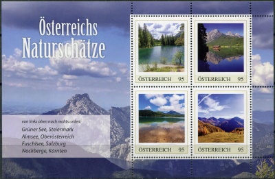 Австрия. 2023. Природные сокровища Австрии (Почтовый блок. MNH OG)