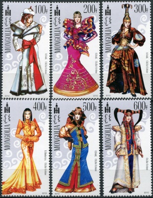 Монголия. 2012. Современные национальные костюмы (Серия. MNH OG)