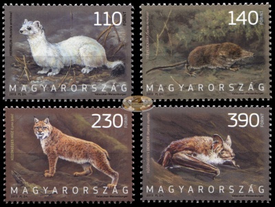 Венгрия. 2013. Хищные млекопитающиеся (Серия Почтовых марок. MNH OG)