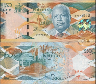 Барбадос. 50 долларов (Unc) 2013