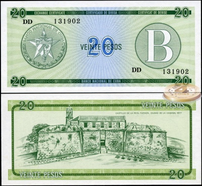 Куба. 20 песо (Unc) 1985