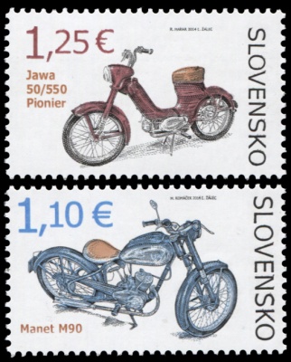 Словакия. 2014. Исторические Мотоциклы (Серия. MNH OG)