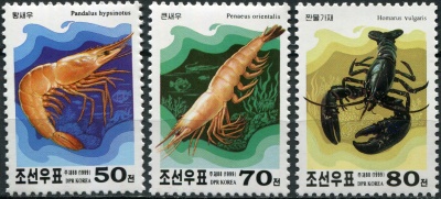 КНДР. 1999. Ракообразные (Серия Почтовых марок. MNH OG)