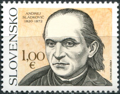 Словакия. 2020. 200-летие со дня рождения Андрея Сладковича, 1820-1872 (Почтовая марка. MNH OG)