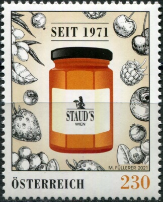 Австрия. 2021. 50-летие компании Staud's Vienna (Почтовая марка. MNH OG)