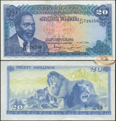Кения. 20 шиллингов (Unc) 1978