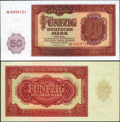 Германия [ГДР]. 50 марок (Unc) 1957