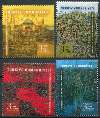 Турция. 2021. Искусство Деврима Эрбиля (Серия Почтовых марок. MNH OG)