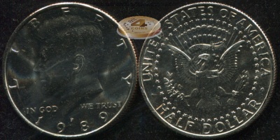 США. 1/2 доллара. 1989.P (Unc)