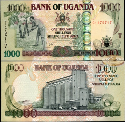Уганда. 1000 шиллингов (Unc) 2009
