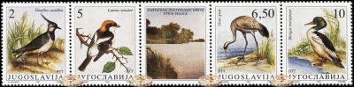 Югославия. 1991. Перелётные птицы (Сцепка. MNH OG)