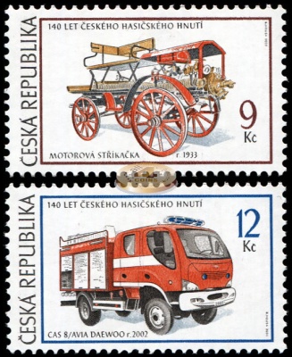 Чехия. 2003. Пожарная техника (Серия. MNH OG)
