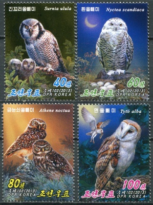 КНДР. 2013. Совы (Серия Почтовых марок. MNH OG)